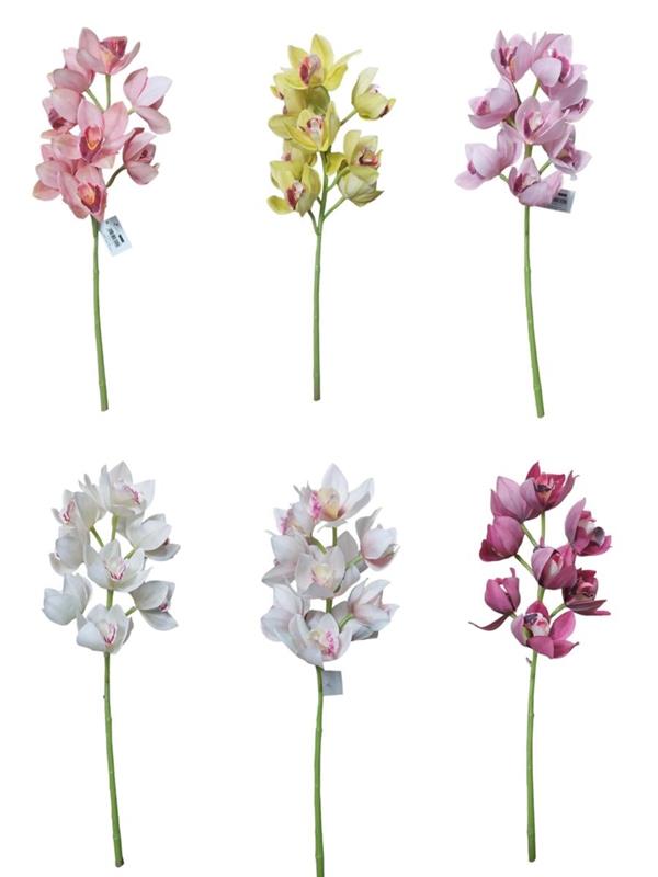 58CM REAL TOUCH CYMBIDIUM SPRAY X10 W/2 DETAC FL.