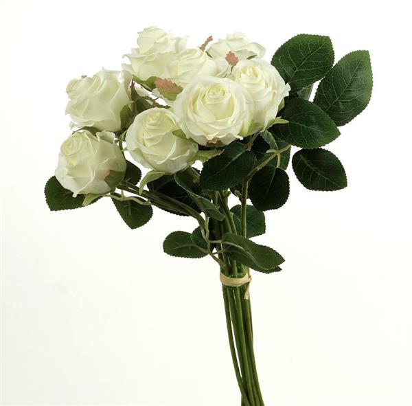 ROSE BUD BUNDLE X12 W/PAPER WRATH CREAM *1/12*