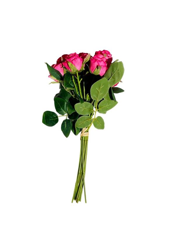 ROSE BUD BUNDLE X12 W/PAPER WRATH FUXIA */12*