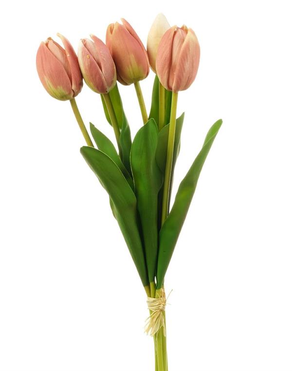 40CM TULIPS BOUQUETS X5 MAUVE