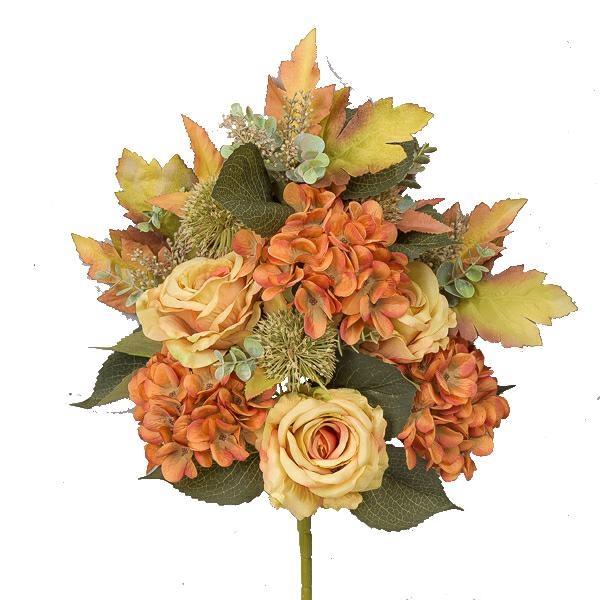MAZZO FRONTALE ROSE 50 CM ORANGE *1/6/60/240*