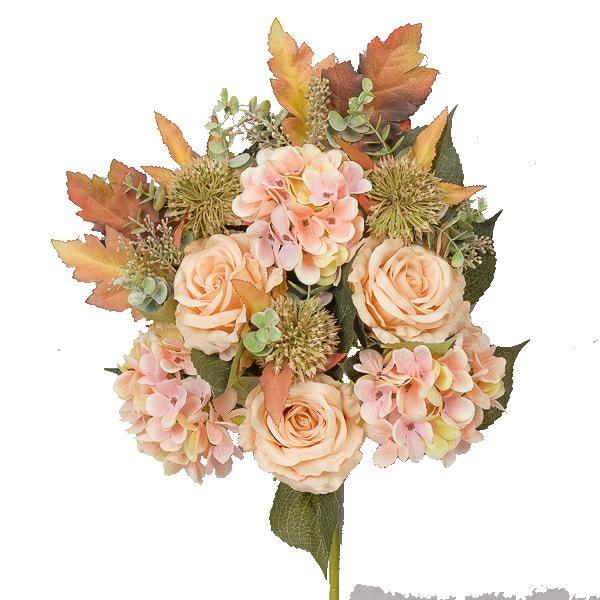 MAZZO FRONTALE ROSE 50 CM OLD PEACH *1/6/60/240*