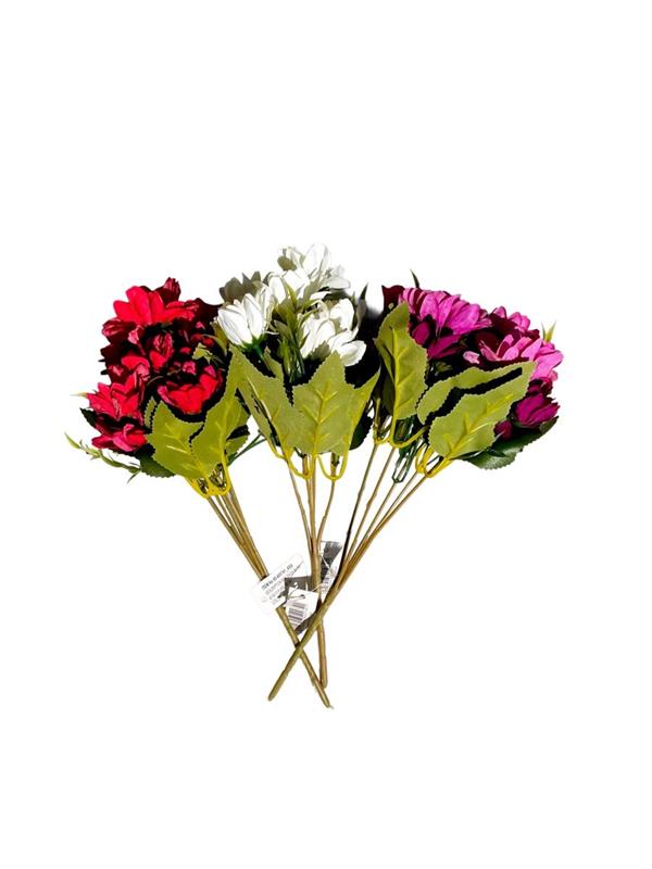 MINI DAISY BUSH X5 W/10 FLWS, 28 CM ASS