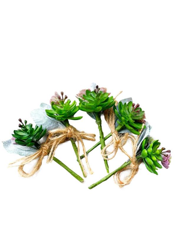 MAZZ. PIANTA GRASSA C/2 FIORI E 2 FOGLIE **10/100* CONF 10PZ