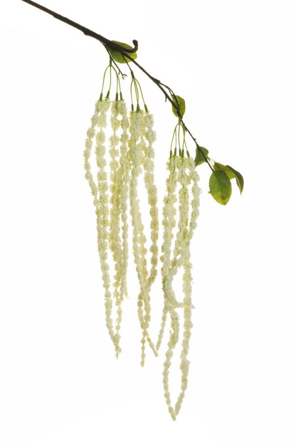 AMARANTHUS HANGING BRANCH W/13 FLOCKED FOAM 114 CM *12/144*