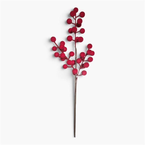 BACCHE FLOCK ROSSO 40 CM *1/24*144* FR16/R