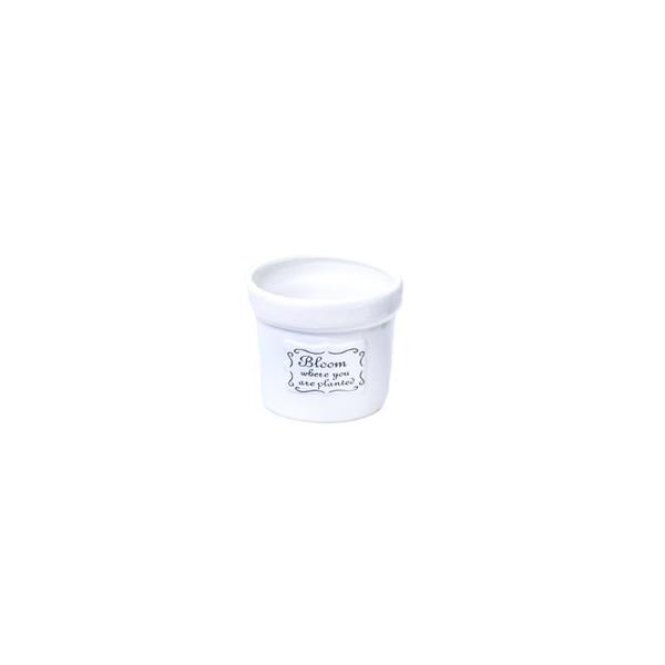 VASO ETICH. CERAMICA D.10XH9 CM BIANCO VIDI6061B