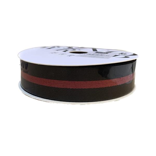 NASTRO POLYESTERE MM.26X20 YARD NERO/LINEA BORDO' **1/8**