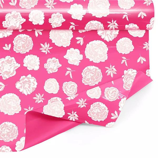 BOBINA CELLOPHANE 80 CM X 40 MT *1/6* FUXIA C/PEONIE (144927)