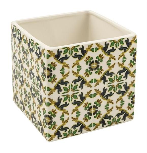 CUBO MAIOLICA CERAMICA H.6X6X6 CM *1/6/108* (ML-17)