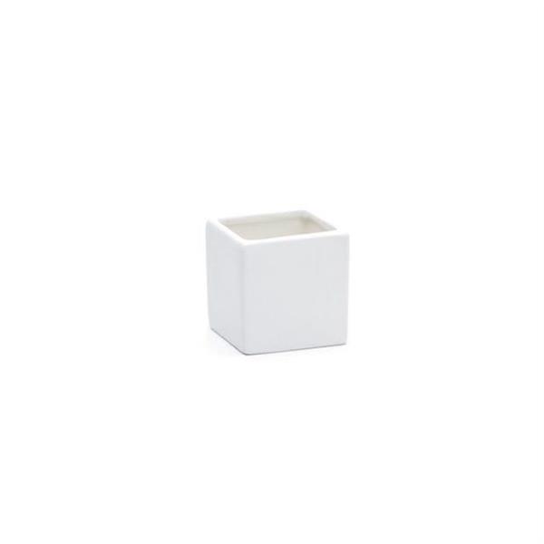 CUBO CERAMICA BIANCO 7,5X7,5X H.7,5 CM *1/12/72* (63-7)
