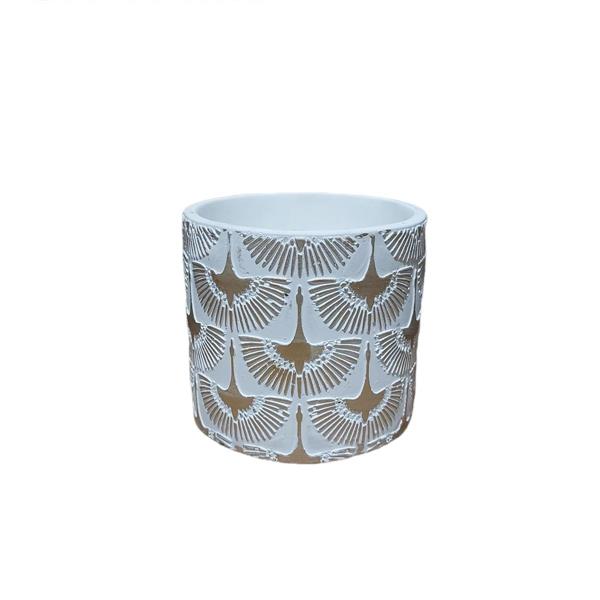 CASPO' BIANCO C/DECORI ART ORO D14 x H13 *1/12* (67747WM)