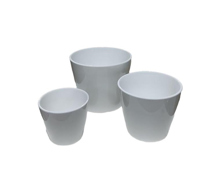 S/3 VASO D.20X20XH18-18X18XH16-14X14XH.12 CM BIANCO
