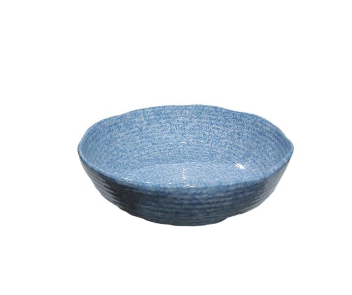 CIOTOLA CERAMICA TONDA D.26.5XH8CM NIAGARA BCO/BLU (40850-BL)