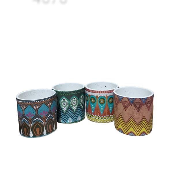 CERAMIC ROUND POT D.10 X H 10 CM 4 COLORI