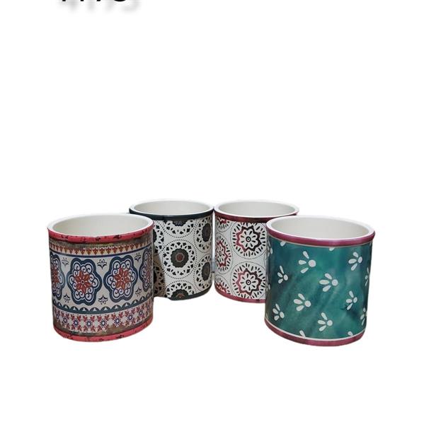 CERAMIC ROUND POT D.13X H 13 CM 4 COLORI