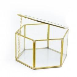 JEWELRY CASE GOLD 13.9x13.2x7.6 CM (HM511)