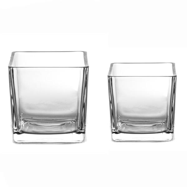 VASO QUADRATO VETRO BASIC PZ.1
