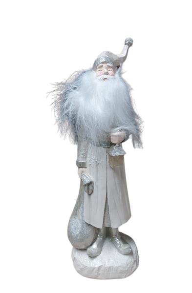 BABBO NATALE SLIM C/LANTERNA LED GRANDE H.37 CM *1/6* (NRB90)