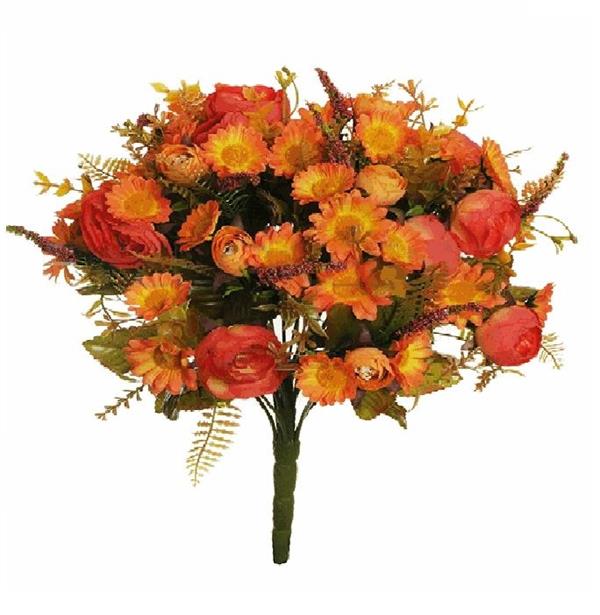 RANUNCULUS,DAISY,VERONICA,GREENE ORANGE RED (80-376954)