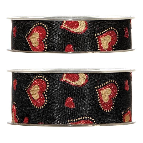 NASTRO HEARTS & LOVE BLACK