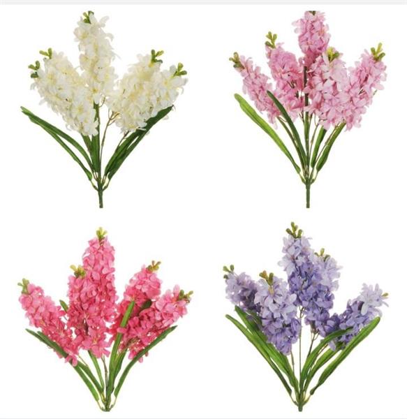 HYACINTH BUSH X5 W/6 LVS, 54 CM