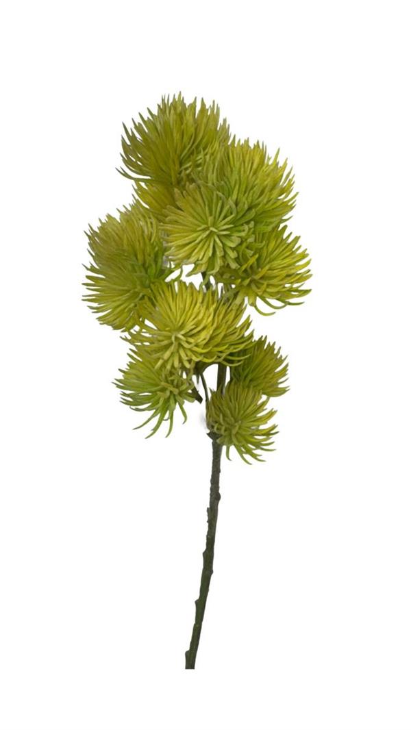 54CM FLOCKED EXOTIC SPRAY YELLOW (01974)