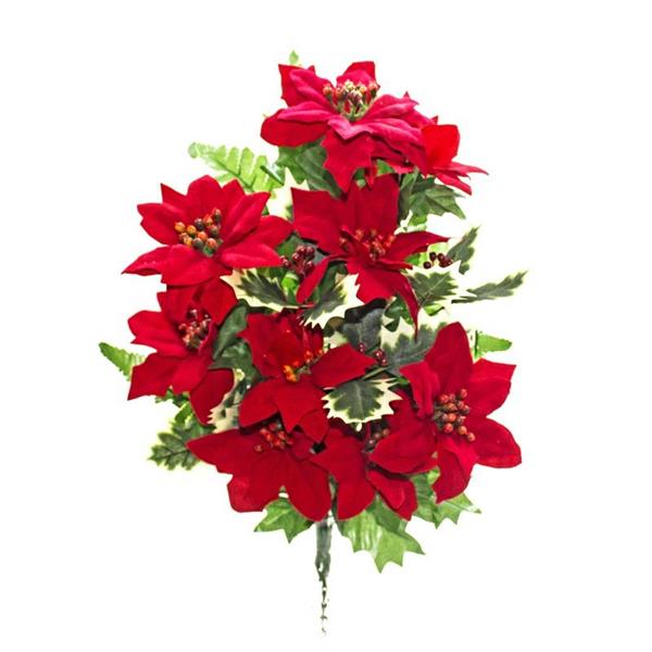 BUSH FRONTALE POINSETTIA-HOLLY *1/6/60*