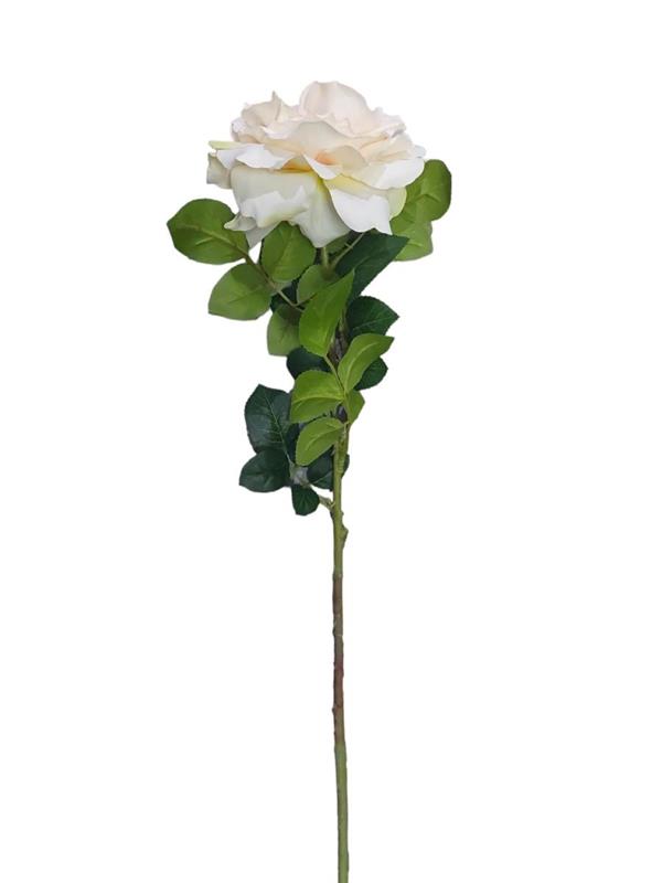 SINGLE OPEN ROSE SPRAY 77CM *1/12/144* LT PINK