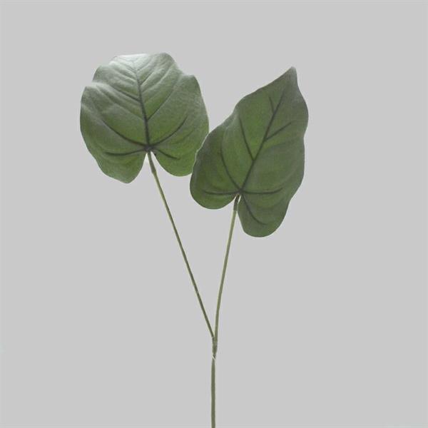 FLOCKED ANTHURIUM LVS X2 70CM FLOCKED *1/24*