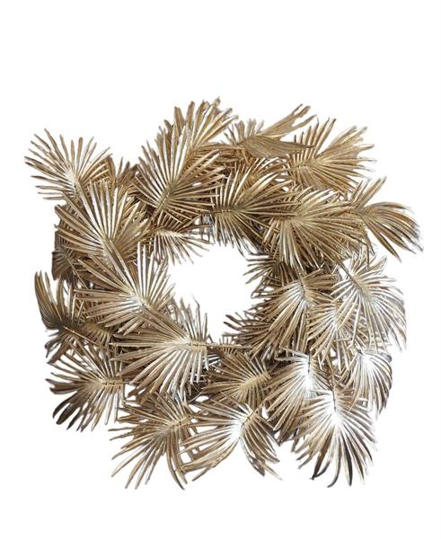 CORONA FOGLIE 54*54*10 CM GOLD **6-24**