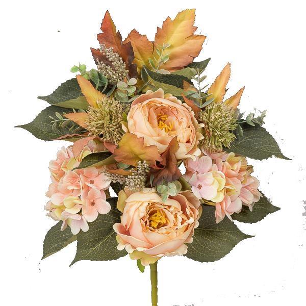 MAZZO FRONT.PEONIE 45 CM OLD PEACH *1/12/96*
