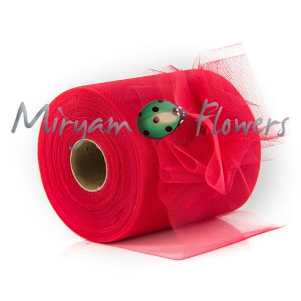 TULLE H.12,5CM X 100MT ROSSO **1-32-672**
