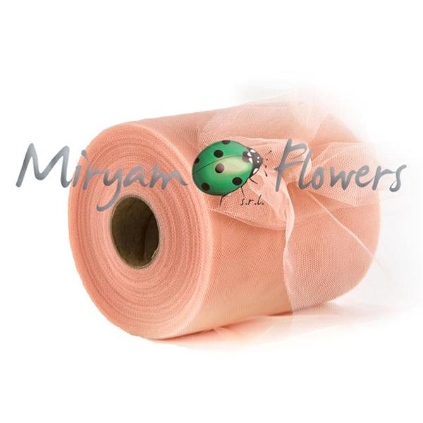 TULLE H.12,5CM X 100MT SALMONE **1-32-672**