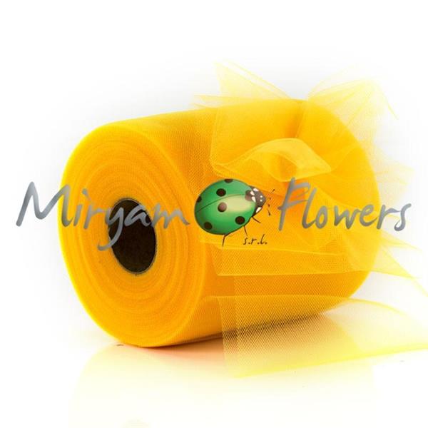 TULLE H.12,5CM X 100MT GIALLO SCURO *1/32/672*