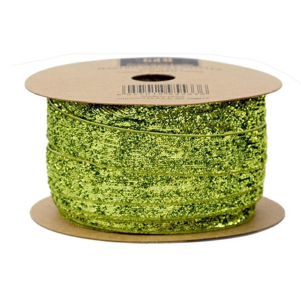 NASTRO VELVET GLITTER 2CM X 20MT GREEN MOSS