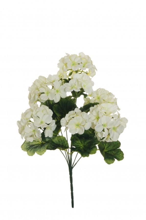 M.P. GERANIUM BUSH X9, 47,5 CM. **BOX 12** WHITE (80-344595_WH)