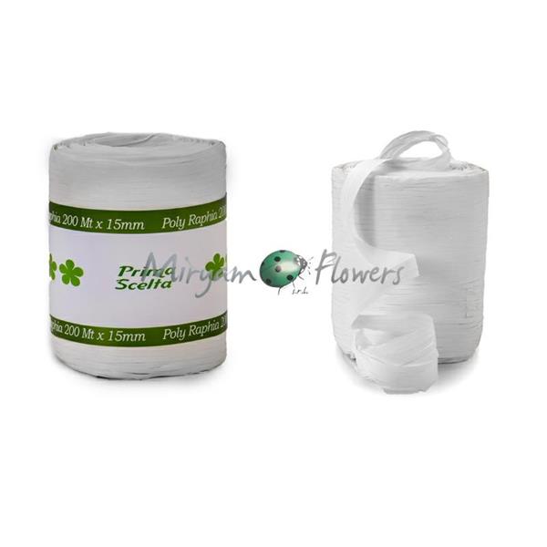 POLY RAPHIA 200 MT X 15 MM *1/24* WHITE