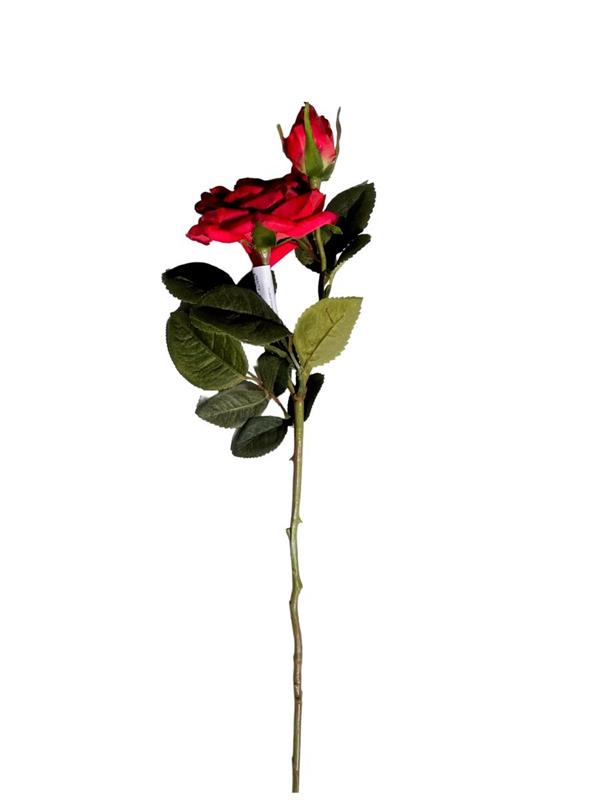 48CM ROSE SPRAY X2 RED (83270)