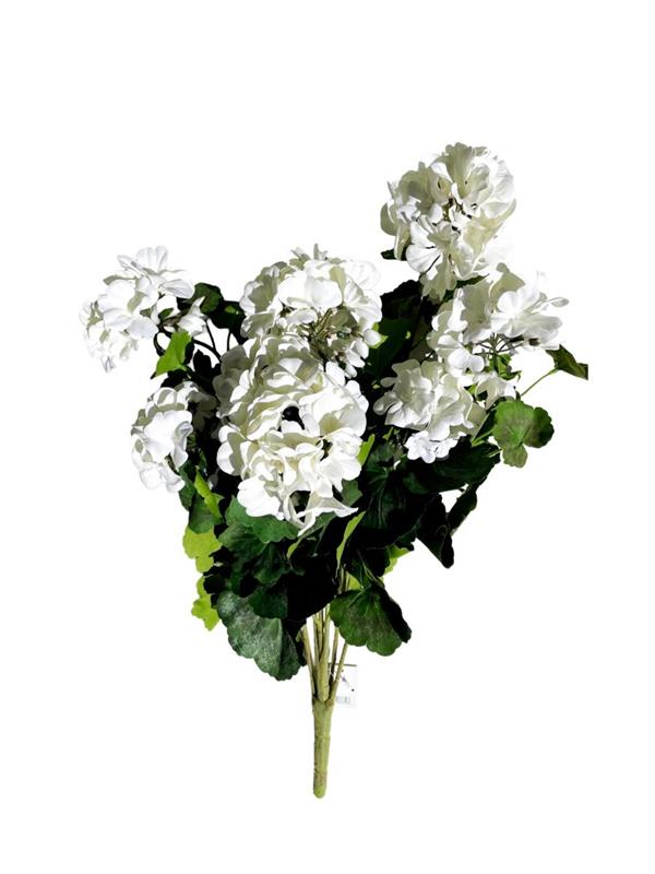 22 GERANIUM HANGING BUSH WHITE (88357)