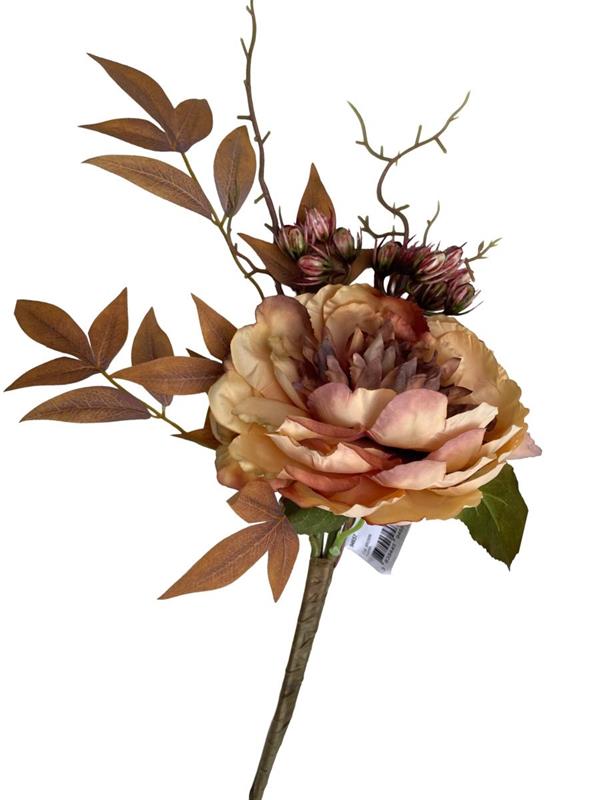 39CM FALL PEONY BQT BROWN **36/216** (94657)