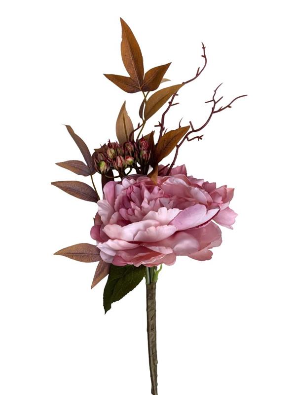 39CM FALL PEONY BQT PINK **36/216** (94654)