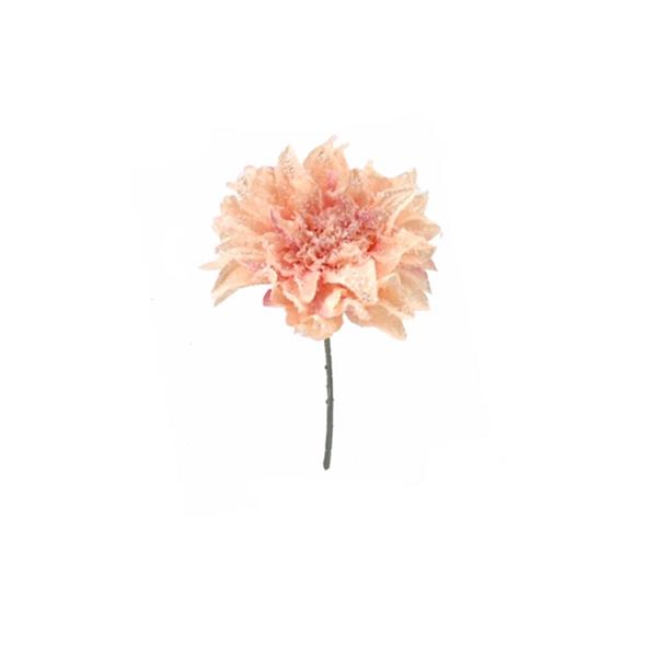 20CM ICED DAHLIA STEM PEACH (95488)