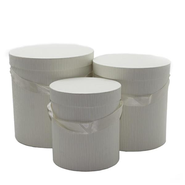 FLOWER BOX S/3 H23 D20,5 H21 D18 H17,5 D15 *1/18/108* GRIGIO