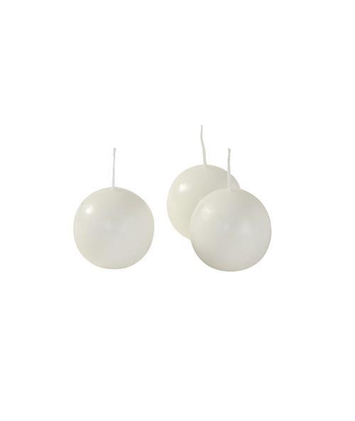 CANDELA SFERA D. 3 CM X H. 3CM +/- 2H. CONF. 20 PZ (CREMA 34)