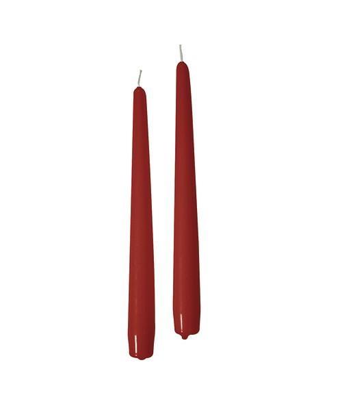 CANDELA CONICA D.2,2 X H.25CM +/- 7 H. CONF.10 PZ (ROSSO 14)