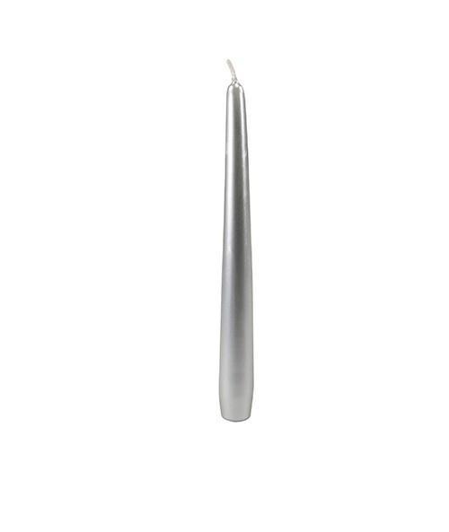 CANDELA CONICA D. 2,2 X H. 25CM +/- 7 H. CONF.10PZ (ARGENTO 23)