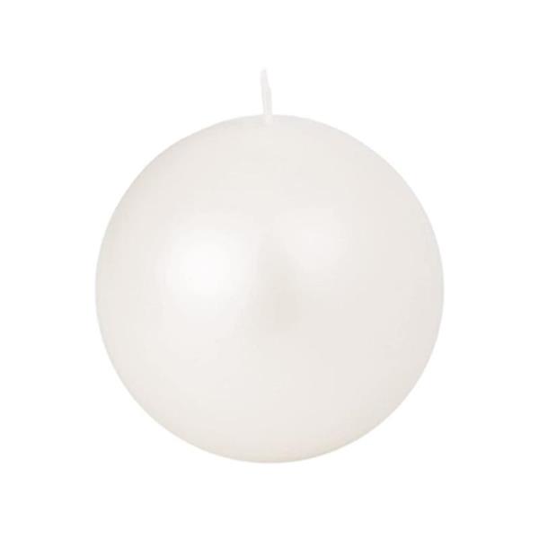CANDELA SFERA D.10 X H.10 CM CONF. 4 PZ +/- 40 H. (BIANCO 01)